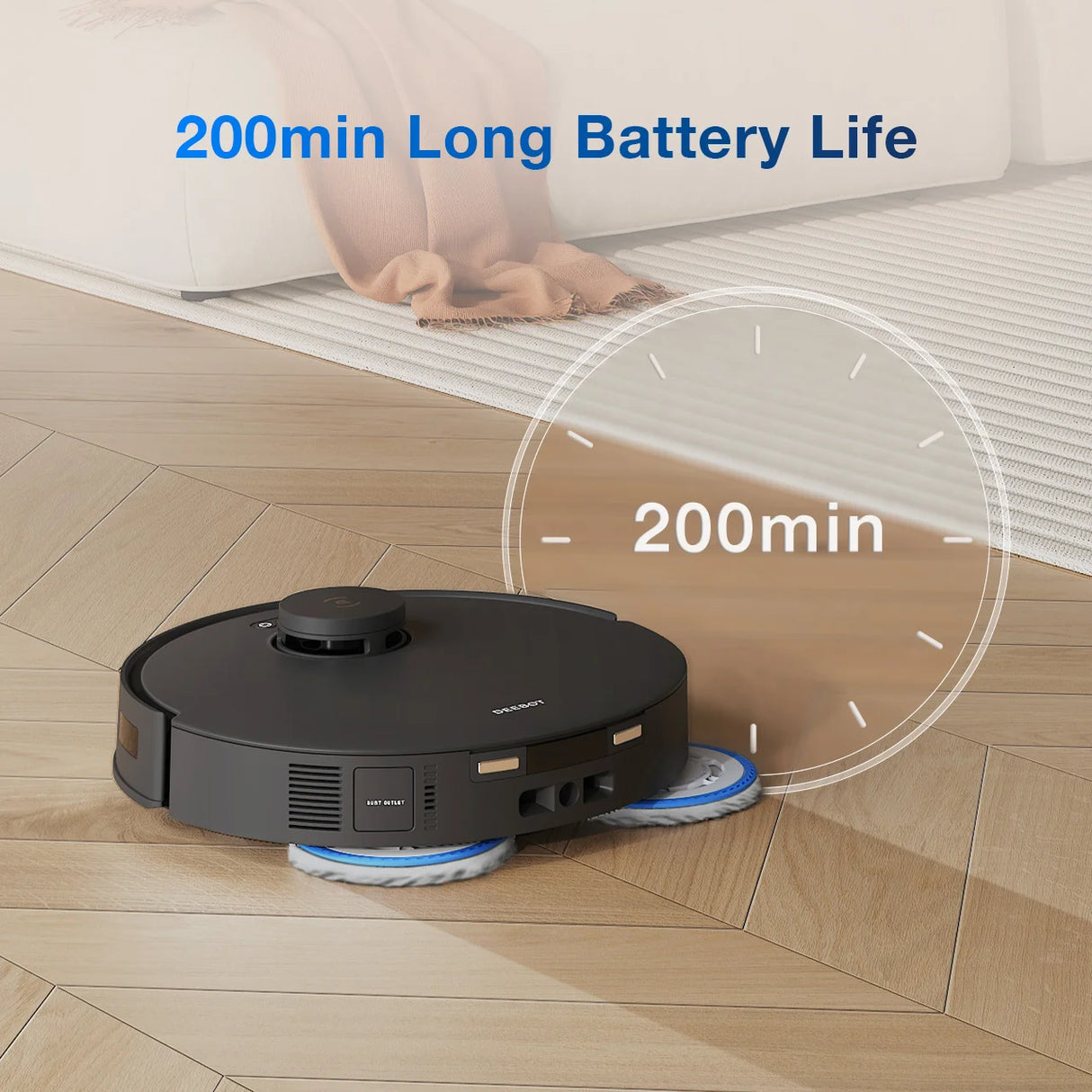 DEEBOT T30 OMNI Robot Vacuum Cleaner - OMNI Station, 11000Pa, 290min Runtime