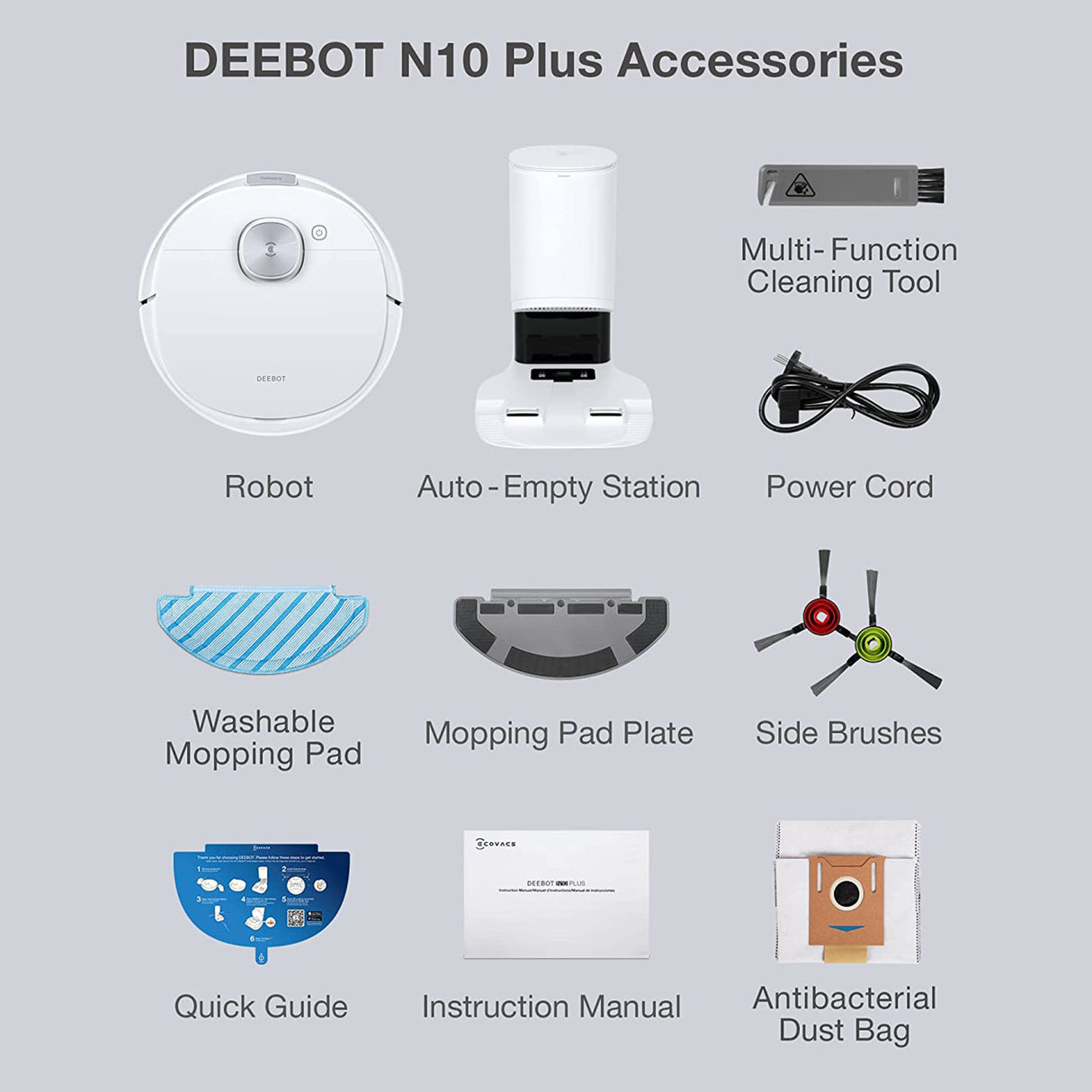 DEEBOT N10+ Robot Vacuum Cleaner - 4300Pa, 330min Runtime, dToF - UNBOXED DEAL