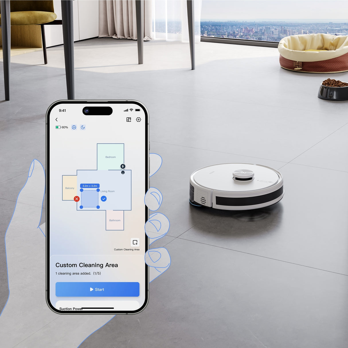 DEEBOT Y1 PRO Robot Vacuum Cleaner - 6500Pa, 180min Runtime